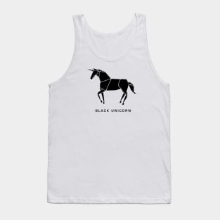 Black Origami Unicorn Tank Top